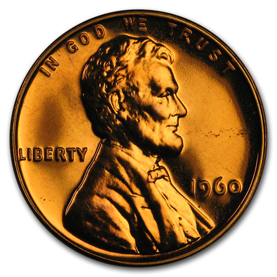 1960 Lincoln Cent Small Date Gem Proof (Red) 1960 Lincoln Cent Small Date Gem Proof (Red)